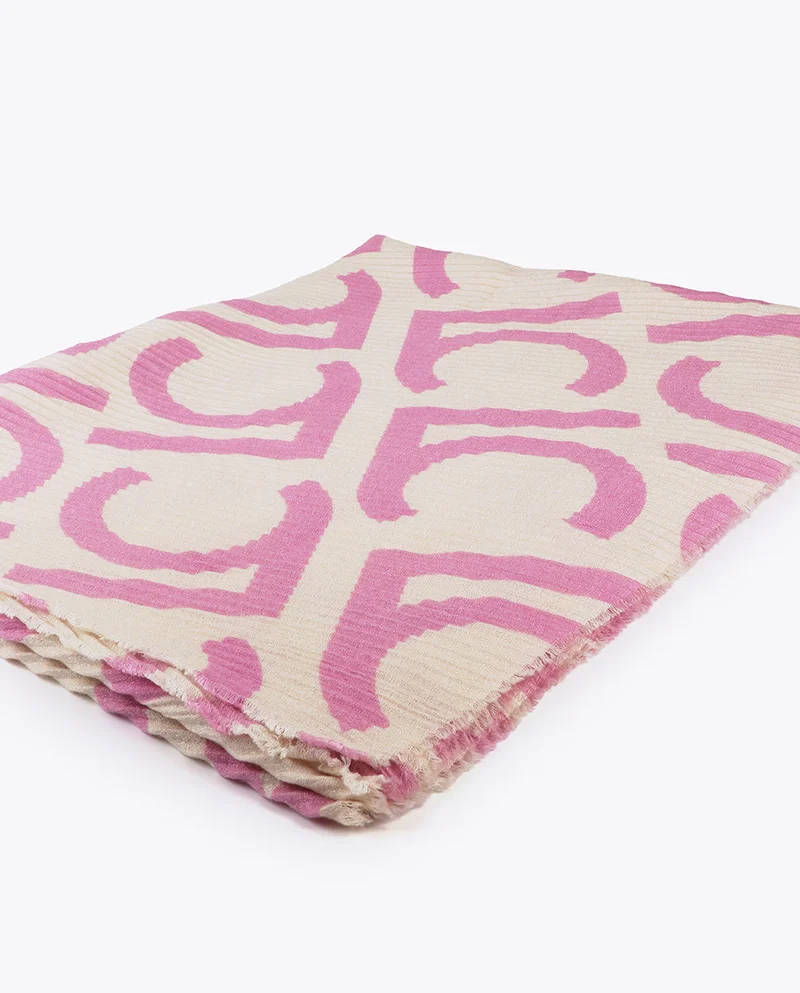 لولا كساديمونت Two-tone Pleated Scarf